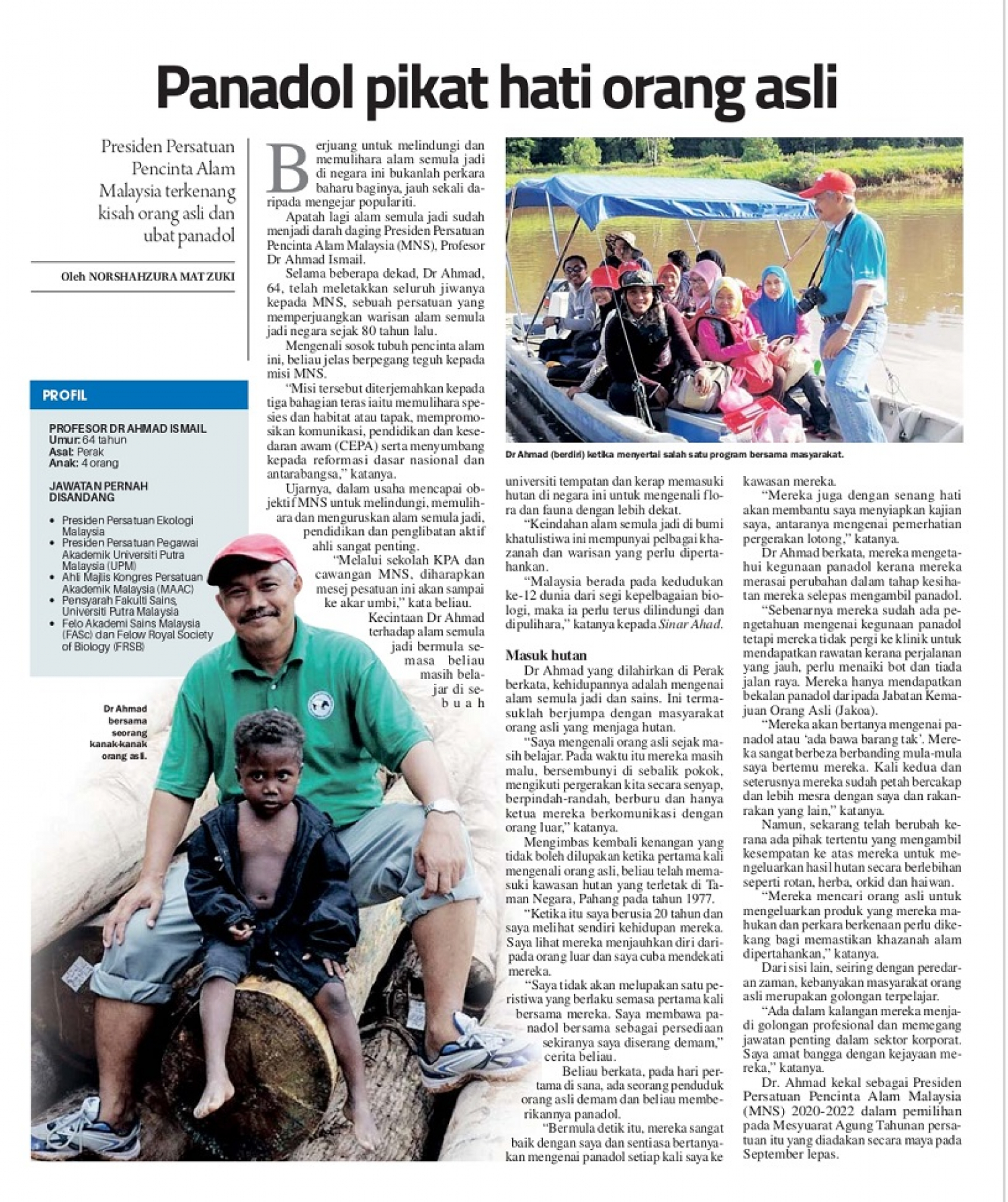 Panadol Pikat Hati Orang Asli Persatuan Pegawai Akademik Upm